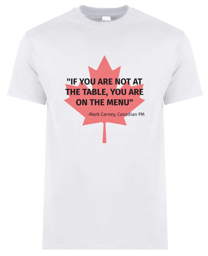 "If you are not at the table, you are on the menu" - Canadian PM Mark Carney